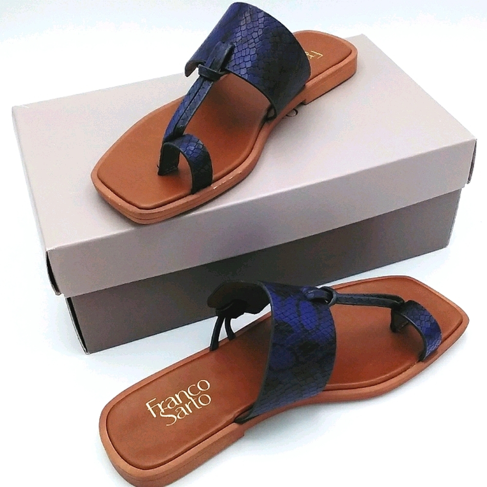 Franco Sarto Women's Milly Cobalt Leather Sandals